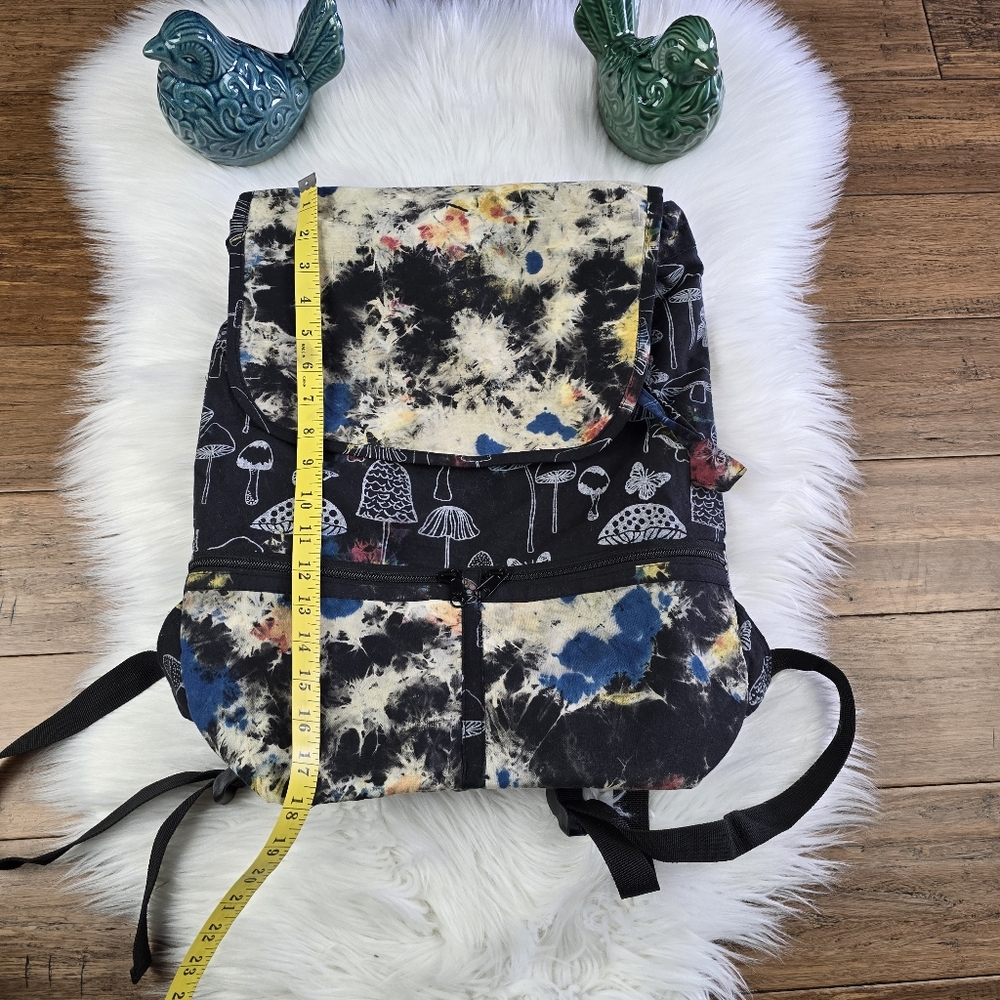 The Collection Royal Mushroom Tie Dye Hippie Boho Festival Backpack - Picture 13 of 13